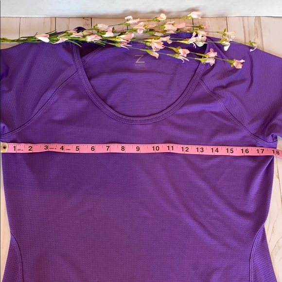 ❤️Z BY ZELLA 🟣 CREW NECK SHORT SLEEVE SHIRT SZ M - Picture 7 of 7